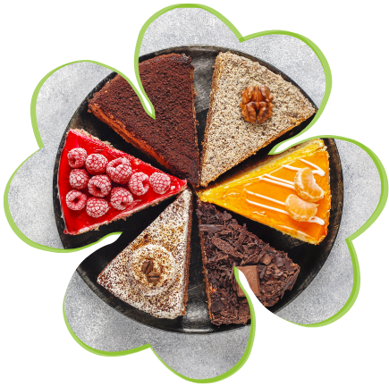 slices of different flavored cheesecakes using aking extracts and flavorings