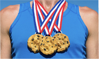 Dessert bowl with syrup, signaling shifted sweetness time–intensity from prebiotic fibers