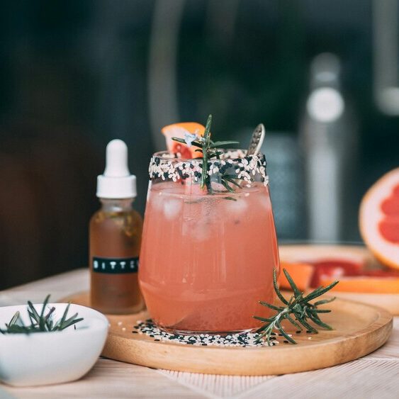 Botanical flavor trends: rosemary grapefruit savory profile, balancing herbal lift with citrus peel bitterness and snackable salt.